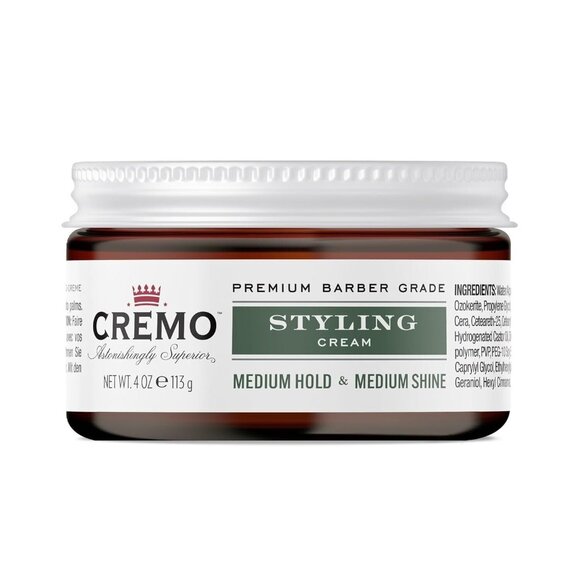 Cremo Hair Styling Cream, Barber Grade, Medium Hold, Medium Shine Hair Product - Picture 1 of 2